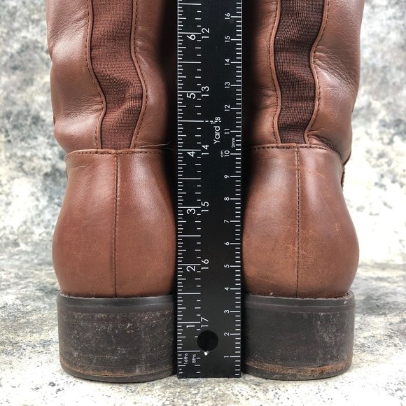Blondo Women's Size 8M Volly Brown Leather Waterproof Side Zip Tall Riding Boots - Picture 8 of 16